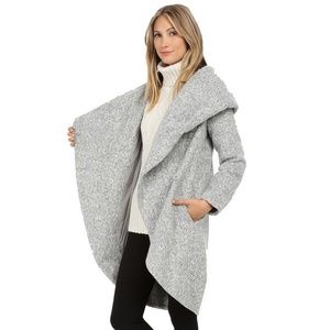 ZAC Zac Posen Camilla Wrap Coat in Grey  $595. Gently worn